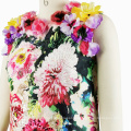 Costom Digital Floral Print Dress Sleeveless Bodycon MIni Dresses For Women